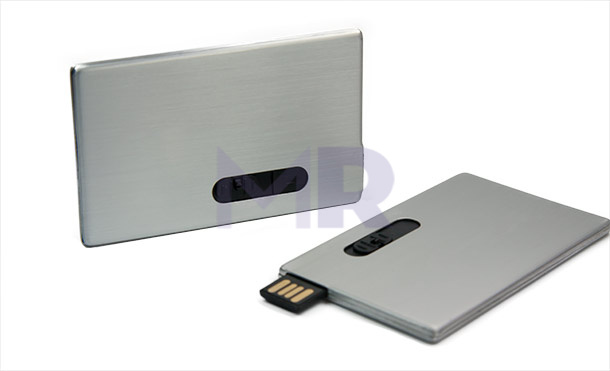 Metalowa pamięć USB kształt karty